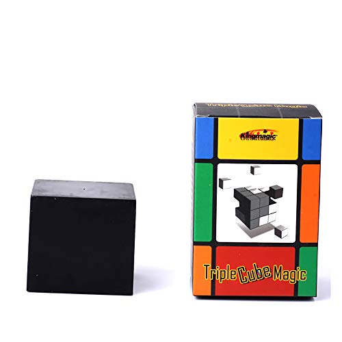 Enjoyer Triple Cube Magic Trick Illusion Cube Magic Disappear Close Up Stage Magic Props Gimmick Classic Magia Toys
