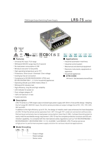 Alimentation à découpage 75W boîtier transformateur 36V rail DIN industriel - 3