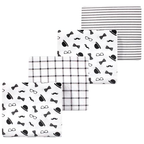 Image of Luvable Friends Little Treasure Flannel Receiving Blankets 4pk