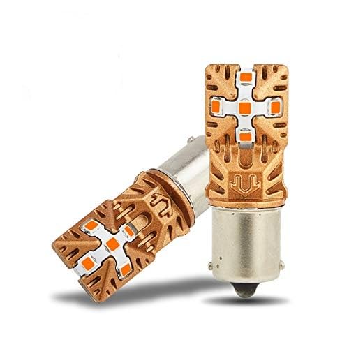 LivTee 1156 1141 7506 BA15S P21W 1073 LED Bulbs Super Bright Replacement for Turn Signal Blinker Lights, Amber Yellow
