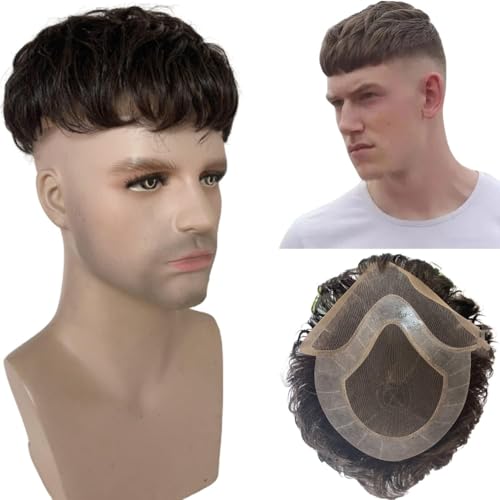 Voloria European Virgin Human Hair Reaplacement Systems Toupee for Men