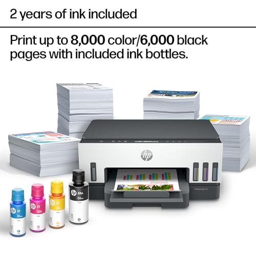 HP Smart Tank 7001 Wireless All-in-One Ink Tank Printer, Scanner, Copier with 2 Years of Ink Included, Best-for-Home Office, Cartridge-Free Refillable, AI-Enabled (28B49A) by HP - Image 3