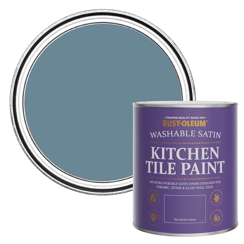 Rust-Oleum Water-Resistant Kitchen Tile Paint in Satin Finish - Seascape 750ml