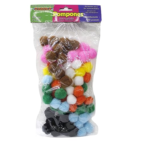 Lista de Pompon para comprar online. 41 100 Pompones De Color Surtido Para Decoracion Y Manualidad Diy (25mm)