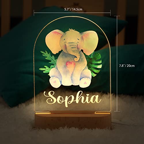Lámpara nocturna personalizada con nombre para niños miniatura 4