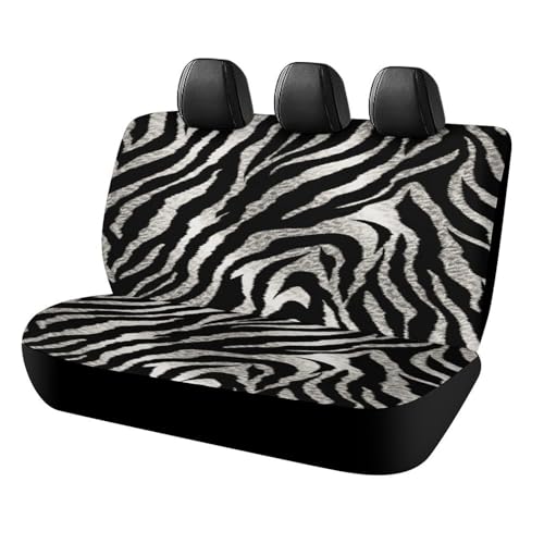 Funda para asiento trasero de coche con estampado de cebra, protector elástico universal