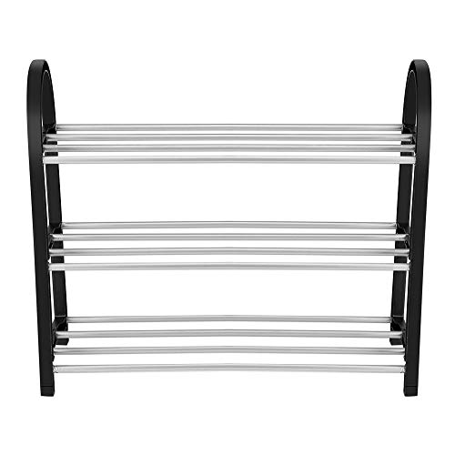 Atyhao - Estante organizador de zapatos de plástico y aluminio (metal, para zapatos, estantería, armario de herramientas, 50 x 19 x 42 cm)