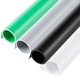 Meking 撮影用 PVC 背景 バックペーパー 120x200cm 背景シート ホワイト ブラック グレー グリーン人物撮影 商品撮影 卓上撮影に対応 4色セット