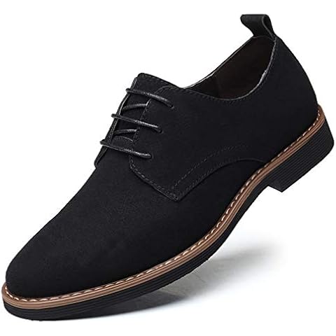 Asifn Zapatos Oxford Casuales de Cuero de Gamuza para Hombre Cover