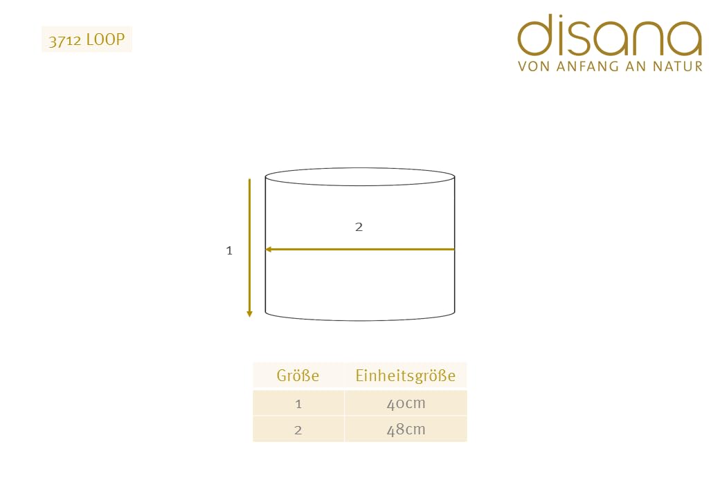 Disana LOOP, 100% Bio-Merinowolle GOTS, IVN Best | schön warm, kuschelig weich, besonders lässig | Kind Damen Herren Unisex | Made in Germany