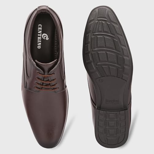 Image of Centrino Formal Shoes for Men | Lightweight Comfortable Office Shoes for Man Stylish | Cushioned Insole Lace-Up Shoes for Men | Durable TPR Sole | Trendy Classic Design Footwear for Men (8115)