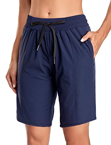 image for Kimmery Yoga Shorts for Women,Skin-Friendly Drawstring Elastic Waist D