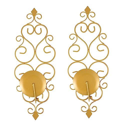 RORPOIR 2pcs Flower Wall Hanging Candle Holder Decorative Candlesticks Sconces Candlesticks Holder Sconces Wall Hanging Candlestick Wall Mounted Candle Holder Lantern Decorative Tray Decor