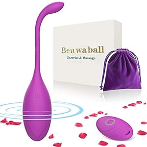 Kabellos Vibrationseier für Frauen, Vibro ei Liebeskugeln Vibratoren für Sie Klitoris und G-punkt mit stoßfunktion, Funk Sex Spielzeug für Paare(Rosenrot)