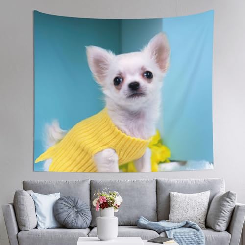 Tapiz de chihuahua EdWal (152x130 cm) para dar un toque alegre a tu dormitorio o salón