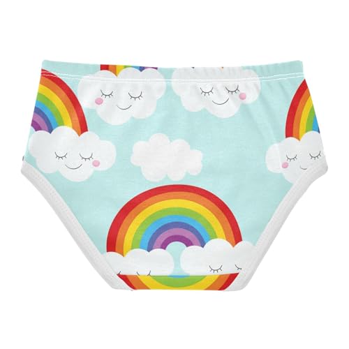 Cute Rainbows Clouds Green Girls Underwear Toddlers 2t Cotton Cute Panties Girl Artistic Briefs Undies Kids2