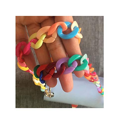 Leichte Harz Frauen Bag Strap oder Neck Chain Gürtel Chic Solid Color für Mini-Taschen Schwarz Silber Gold Hardware Mix 120Cm Silberhardware