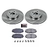 PowerStop Front Brake Kit For Pontiac Vibe 2009-10 |Scion xD 2008-14 |Toyota Corolla 2009-19 |Matrix 2009-13 - Disc Rotors & Ceramic Brake Pads Replacement, KOE4669