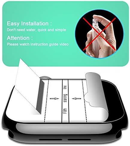 TOCOL 6 Pack Screen Protector Compatible with Apple Watch 44mm Series 7 6 SE 5 4 iWatch 44mm [HD Clear] [Scratch Resistant] [Bubble Free] [Easy Installation] Ultra-thin TPU Flexible Soft Film - 44mm