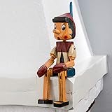 Aus Carlo Collodis Kinderbuch Wohnideen Kupke Handgefertigte Figur Pinocchio XL ca. 45cm aus Naturholz