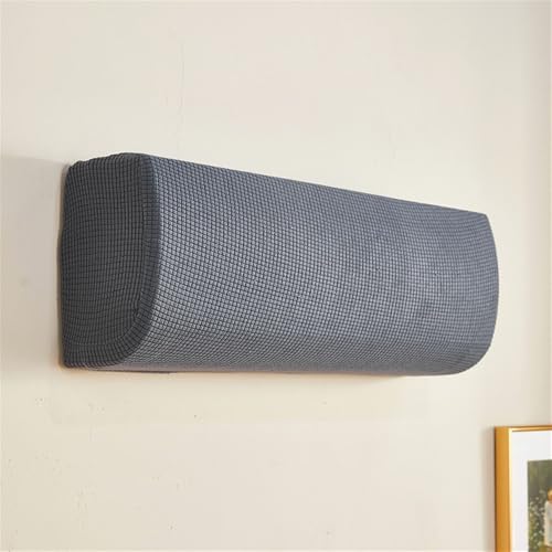 Hixingo Cubierta Protectora Aire Acondicionado Interior, Cubierta de Aire Acondicionado Elástico Jacquard, Funda Antipolvo Aire Todo Incluido Acondicionado Funda Tela Aire (Gris Oscuro,Universal)