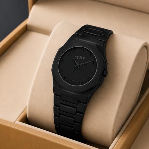 Image of Matrix Arabian | Aura Dial & Polycarbonate Strap Analog Watch for Men & Boys (Black)