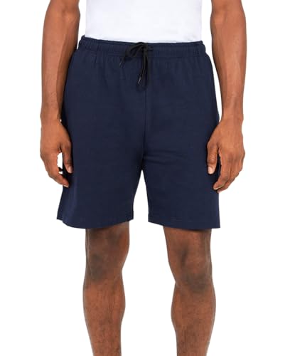 Andrew Scott Mens Cotton Knit Gym Shorts | Mid Weight Fleece Jogger Sweat Shorts|Drawstring & Pockets | Multi Packs2
