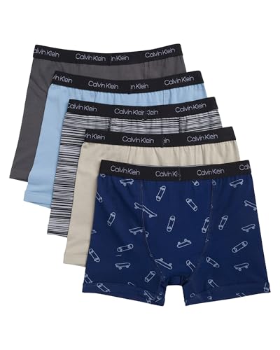 Image of Calvin Klein Kids Boys' Modern Cotton Boxer Brief Underwear 5-Pack