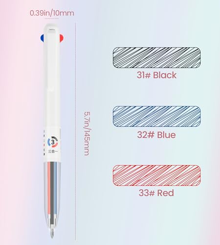 Set de 4 plumas gel 3 en 1 multicolor 0.5 mm miniatura 3