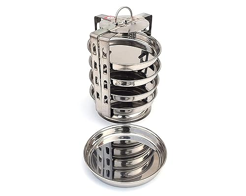 Image of Bleaf Stainless Steel Thatte Idli Stands (5 Plates)