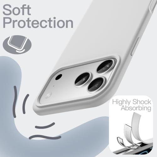 Image of JETech Silicone Cover Case for iPhone New Pro Max, Silky Touch, Light Gray