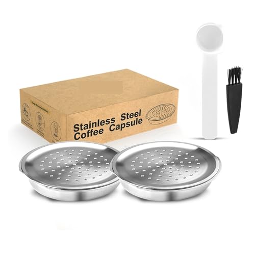 Compatible Con Philips,Senseo, Cápsula De Café, Filtro Reutilizable, Cafetera Exprés, Cápsulas De Café Recargables De Acero Inoxidable De Grado Alimenticio(2pcs)