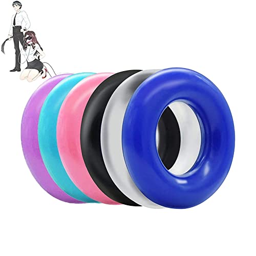 6 uds 6 colores anillo de silicona tiempo de retardo conjunto para regalo de hombres