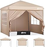 Sekey Pop Up Pavillon 3x3 Wasserdicht Stabil, Faltpavillon...