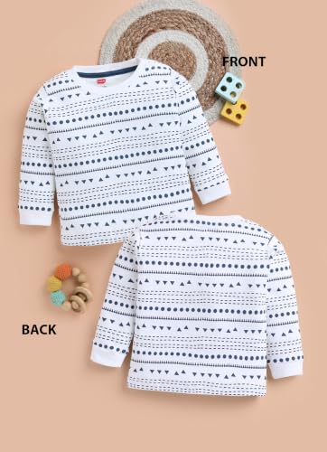 Image of LuvLap Baby Boys Regular Fit 100% Cotton Full Sleeves Boys T-Shirt Set Pack of 4