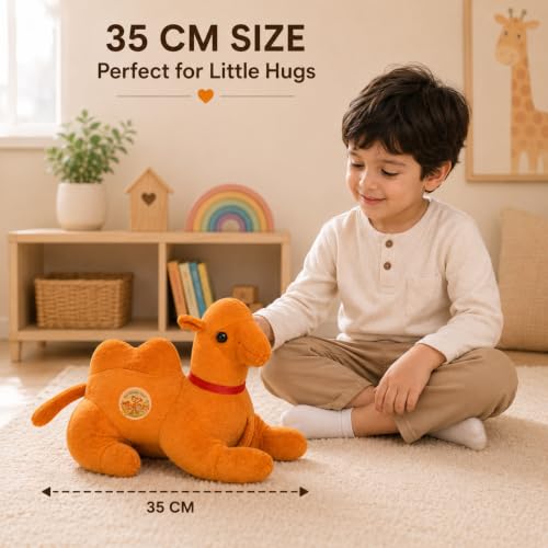 Image of Sitting Camel Soft Toy 35cm for Kids | Plush Camel Toy