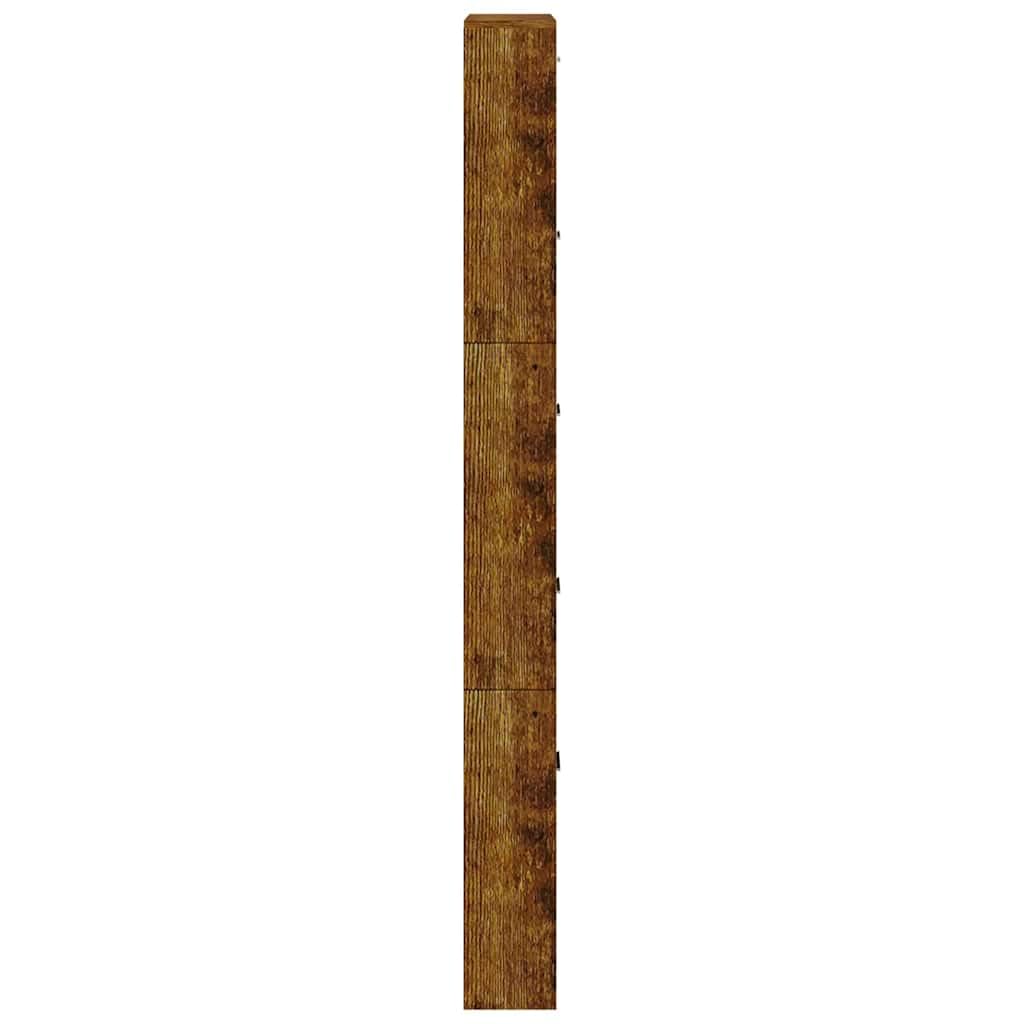 Kompozytowa drewniana szafka na buty, 5 szuflad, 59x17x169 cm, odcień