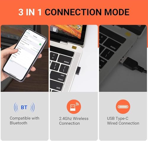 Tera Pro Aufgerüsteter Industrieller Kabelloser Strichcode-Scanner 1D Laser-Barcode-Lesegerät Extreme Stoßfestigkeit Funktioniert mit Bluetooth 2.4G Wireless für Windows Mac Android iOS Modell L8100