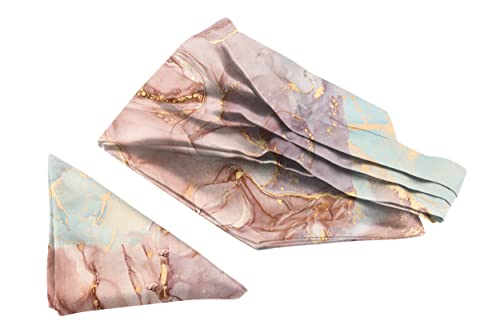 Image of BLACKSMITH Jacquard Microfiber Neckwear Ascot and Matching Pocket Square Set for Men