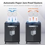 Bonsaii Paper Shredder, 18-Sheet 60-Minutes Shredder for Office Heavy Duty Cross-Cut Shredder with 6 Gallon Pullout Basket 4 Casters(C149-C) - Image 5