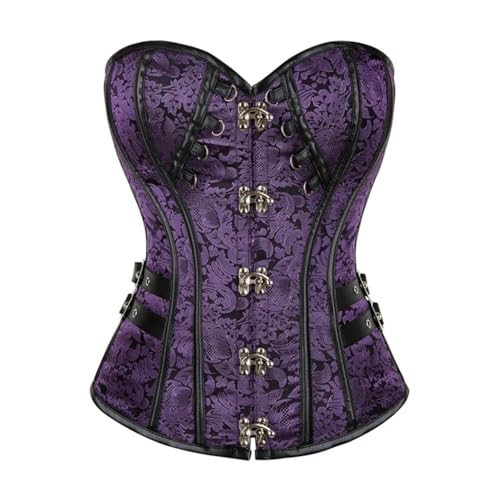 Corset moulant rétro lavande vêtement vintage taille Medium femme