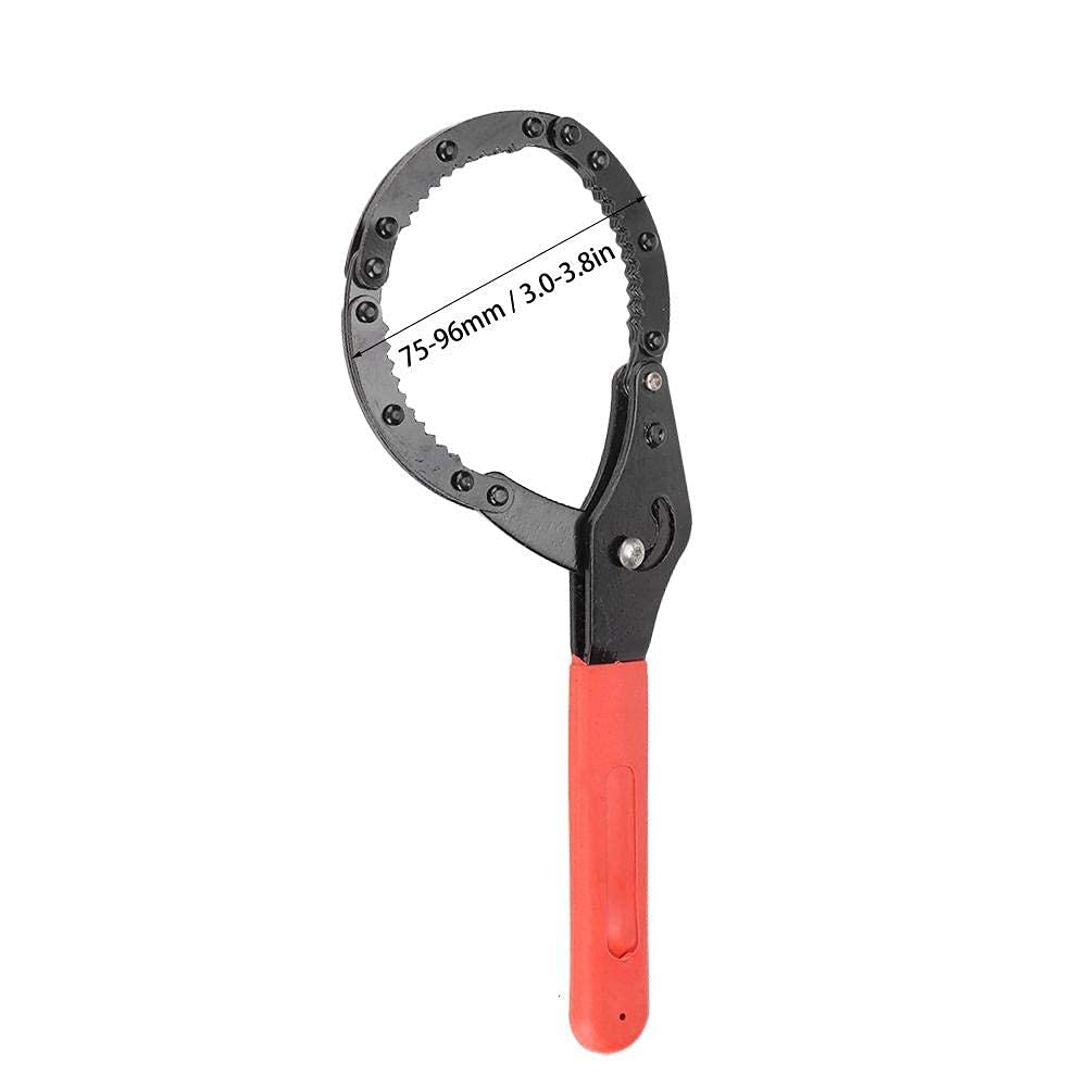 Aramox Oil Filter Wrench, 75-96mm, TPR Handle, ABS Material, Stainless Steel