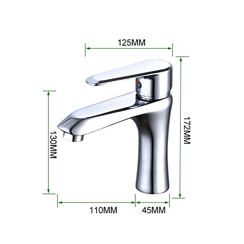 Robinet en laiton mitigeur monotrou eau chaude froide pour lavabo de salle de bain - 3