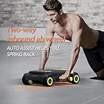 WONDER CORE Slide Fit, Ab Roller Board with 4 Wheels, Automatic Rebound Abdominal Wheel for Core Workout, Ab Exercise Equipment, Abdominal Exerciser, Heroboard Fitness Rolling Board with Knee Pad - Image 2