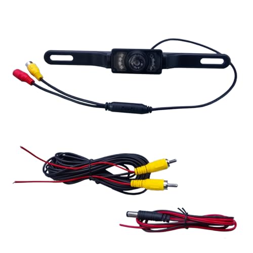 Car License Plate Backup Camera, Wide-Angle Night Vision LED Camera, 8-Light Infrared Vehicle Camera, Dustproof, Waterproof, Shockproof, Anti-Fog, High-Definition Car Rear View Camera (LP3-8 Light)