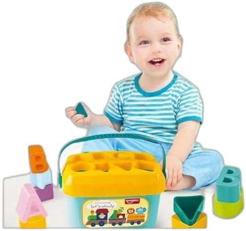 Baby's First Shape Sorting Blocks Learning- Educational Activity Toys with 16 Building Blocks - Multicolor (16 Pieces)|Design - 1180 Sorting & Stacking Toys PADARIYA1180