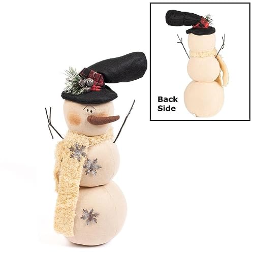 Factory-Direct-Craft-Rustic-Muslin-Snowman-with-Top-Hat-and-Rusty-Bells-Primitive-Fabric-Snowman-for-Christmas-Decorations-and-Holiday-Gifting-20-12-inches-High Factory Direct Craft Rustic Muslin Snowman with Top Hat and Rusty Bells Primitive Fabric Snowman for Christmas Decorations and Holiday Gifting 20 12 inches High
