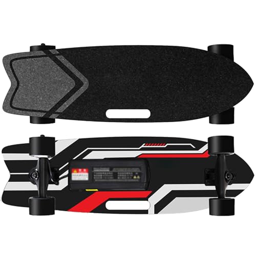 Elektro Skateboard, vierrädriges Longboard mit EIN-/Doppel-nabenmotoren, wasserdichtes, 22-40km/h, stoßabsorbierendes Skateboard, maximale belastung 80-150kg Single-Drive-15km