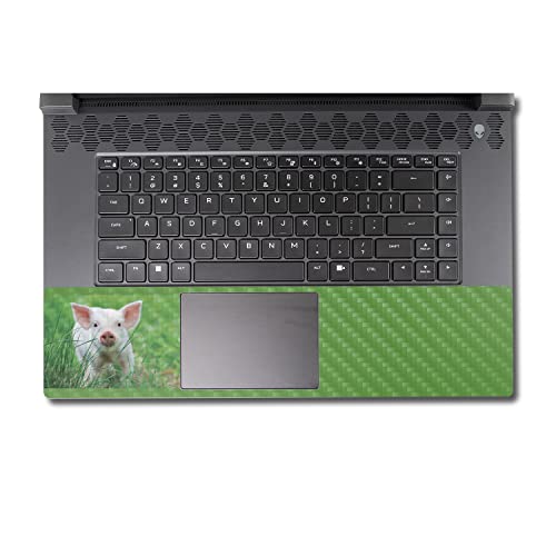 Image of MightySkins Carbon Fiber Skin Compatible with Alienware M17 R5 (2022) Full Wrap Kit - Piglet | Protective, Durable Textured Carbon Fiber Finish | Easy to Apply & Change Styles | Made in The USA