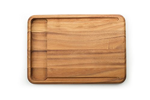 Image of Ironwood Gourmet Acacia Wood Cutting Board With Juice Channel, Big Catch Board, 10 inch x 15 inch